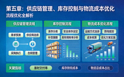 第五章：供应链管理、库存控制与物流成本优化的流程图表