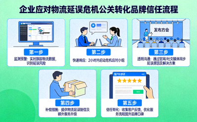 企业应对物流延误危机公关并转化为品牌信任的流程示意图
