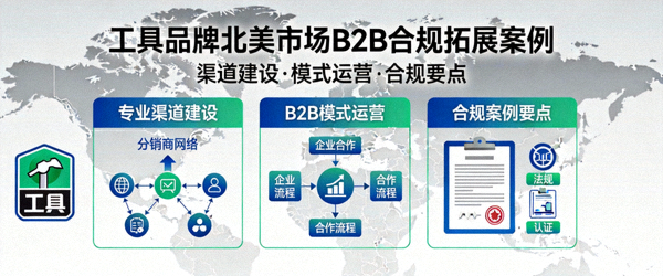工具品牌通过专业渠道建设与B2B模式开拓北美市场的合规案例